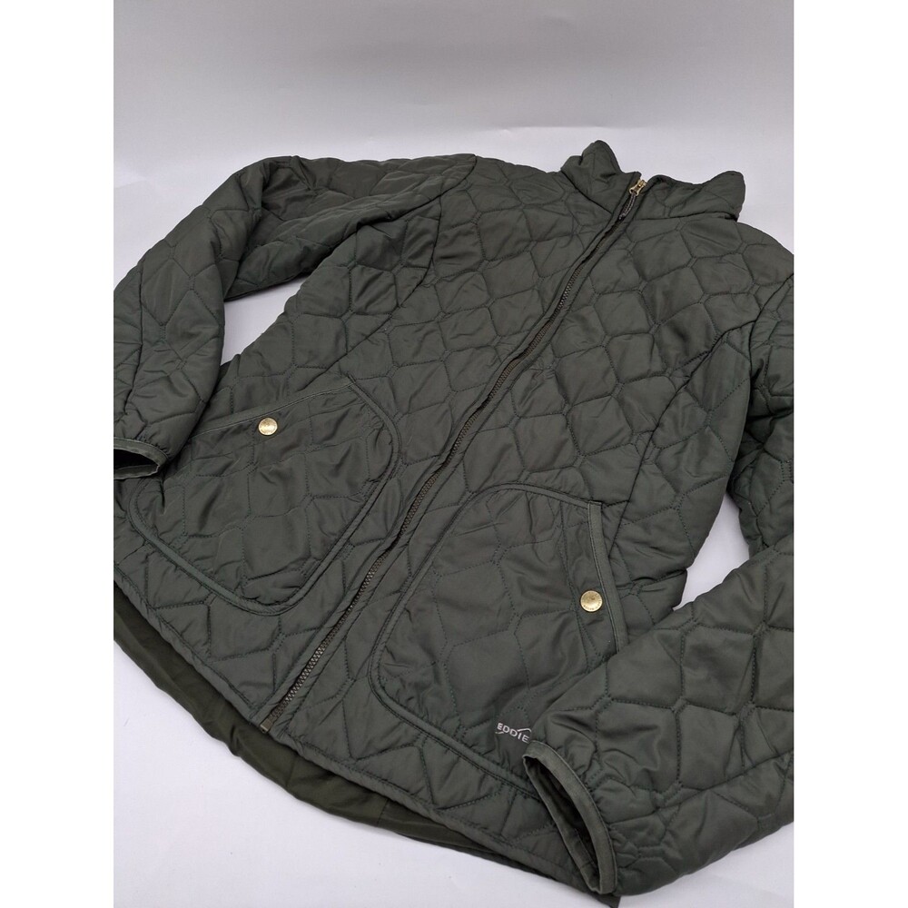 Eddie Bauer Puffer Quilted Lightweight Pockets Jacket Green S